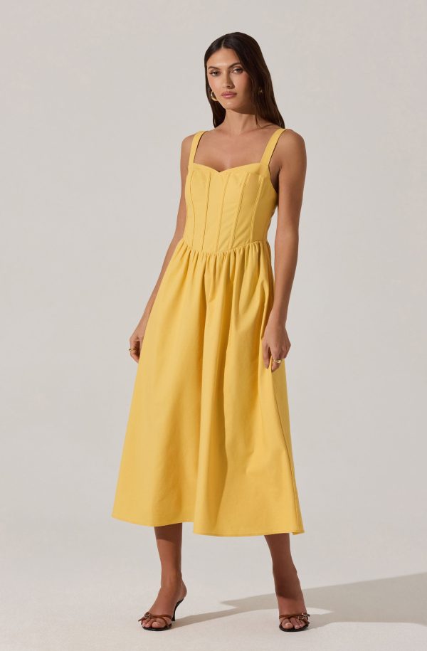 Sweetheart Corset Linen Dress - Image 5