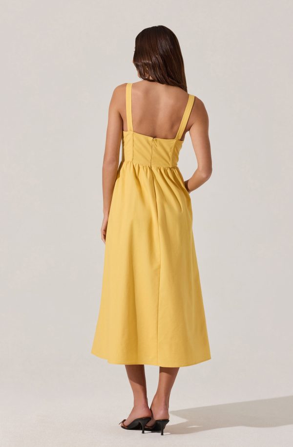 Sweetheart Corset Linen Dress - Image 3