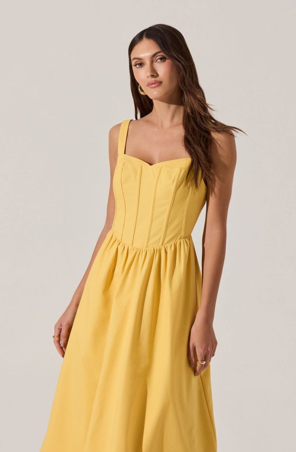 Sweetheart Corset Linen Dress - Image 2