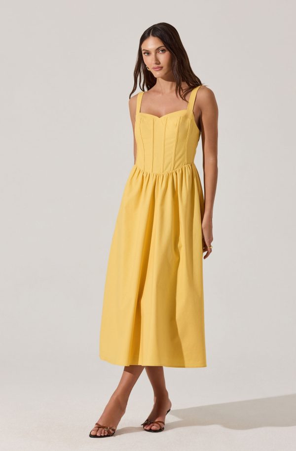 Sweetheart Corset Linen Dress - Image 4