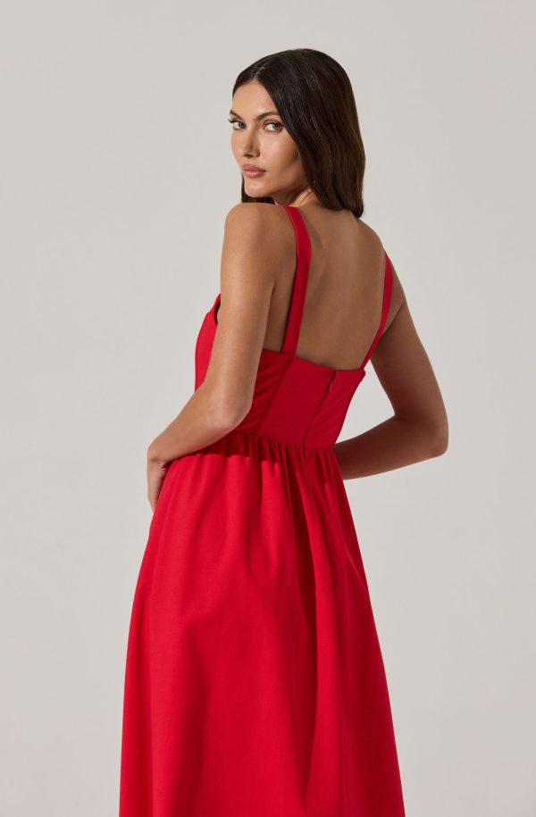 Sweetheart Corset Linen Dress - Image 4