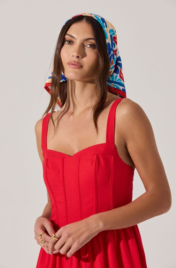 Sweetheart Corset Linen Dress - Image 6