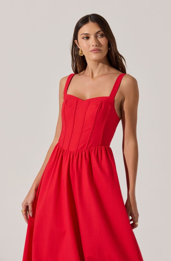 Sweetheart Corset Linen Dress - Image 3