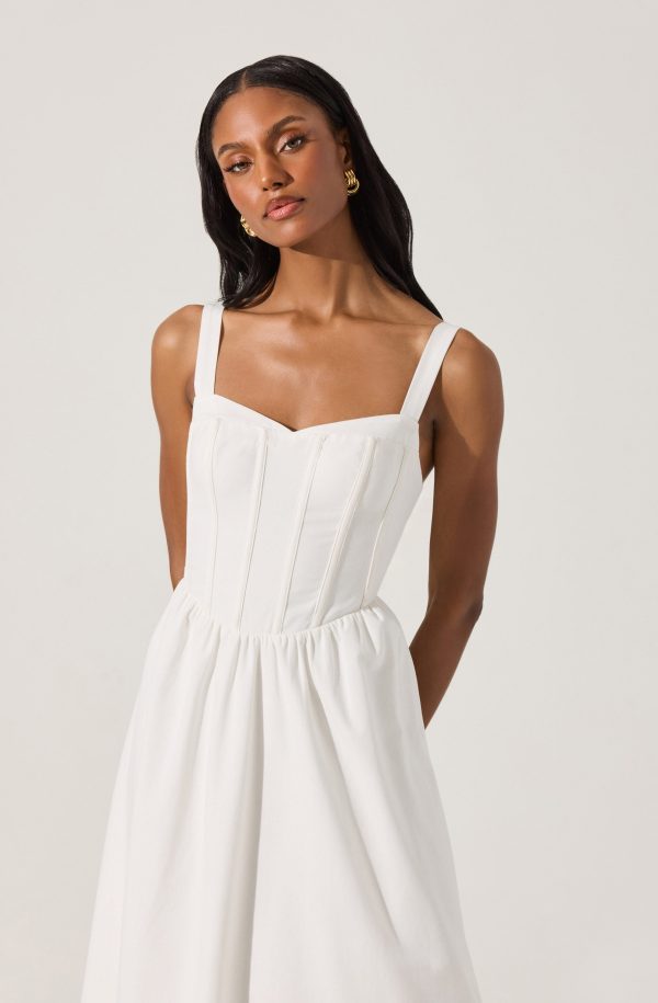 Sweetheart Corset Linen Dress - Image 8