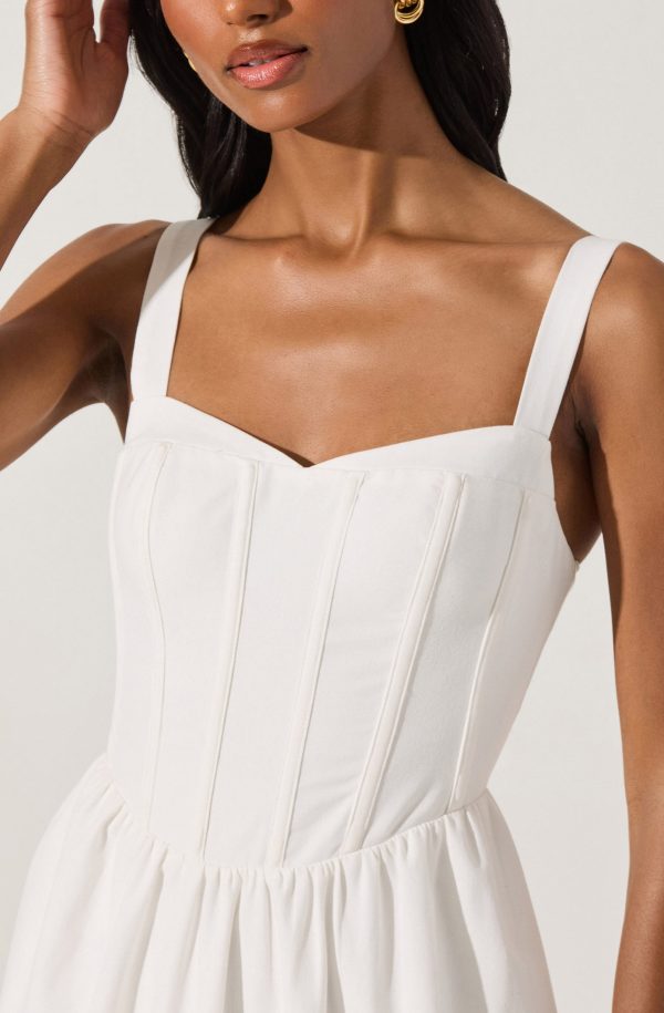 Sweetheart Corset Linen Dress - Image 12