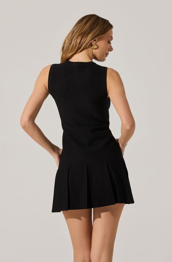 Sleeveless Pleated Skirt Mini Dress - Image 4