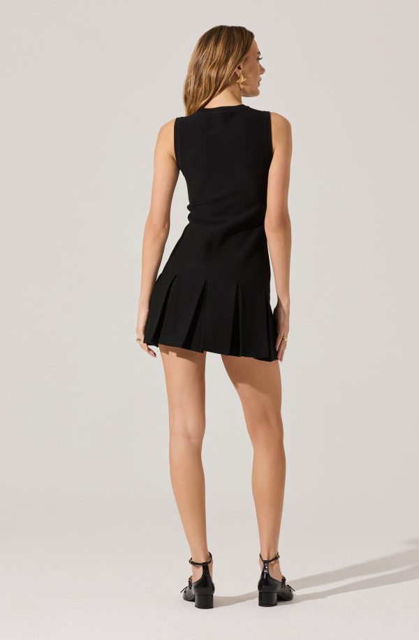 Sleeveless Pleated Skirt Mini Dress - Image 5