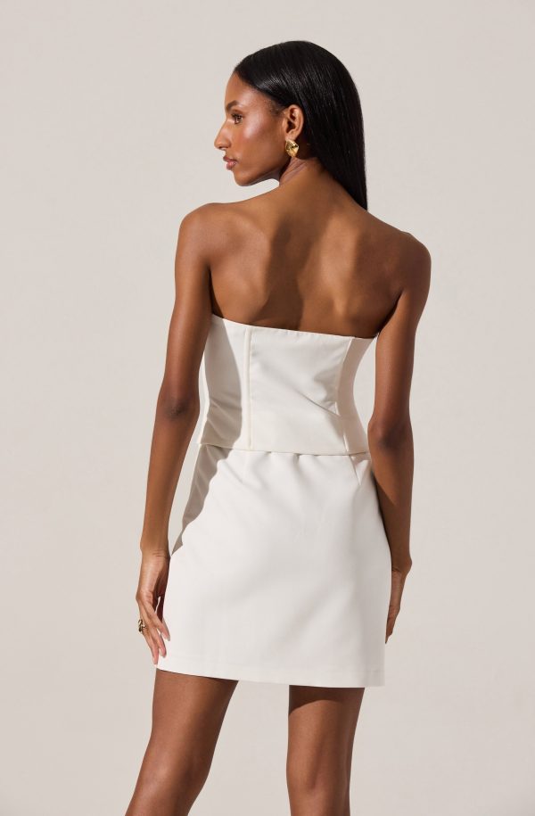 Strapless Layered Bow Mini Dress - Image 5