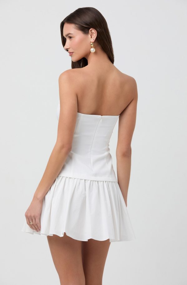 Strapless Drop Waist Mini Dress - Image 8