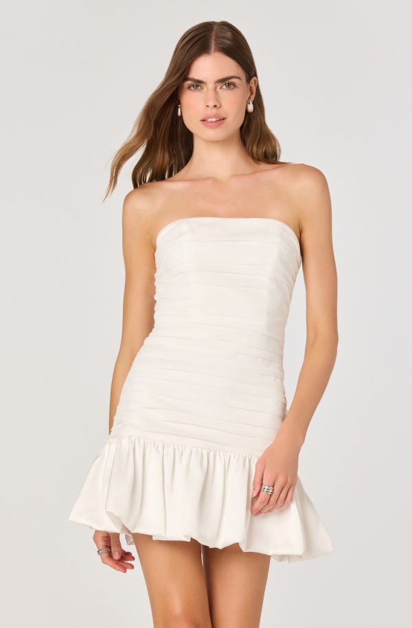 Strapless Ruched Mini Dress - Image 2