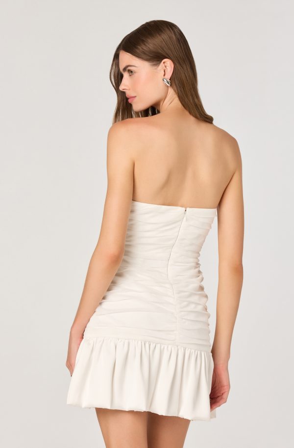 Strapless Ruched Mini Dress - Image 3